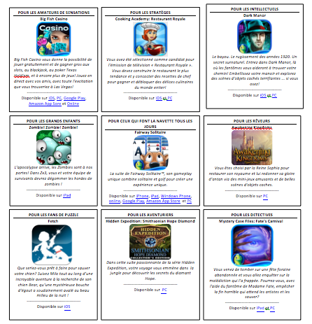 Top Jeux Big Fish en 2013